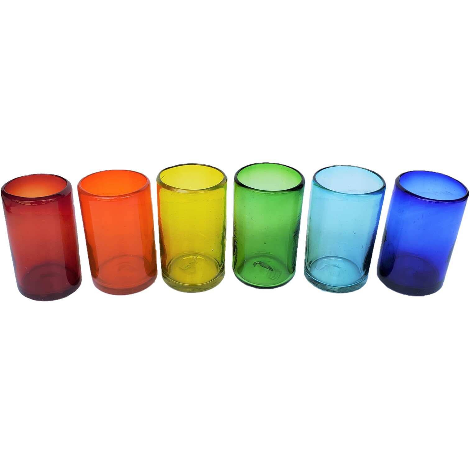 New Items / Rainbow Colored drinking glasses  / These handcrafted glasses deliver a classic touch to your favorite drink.